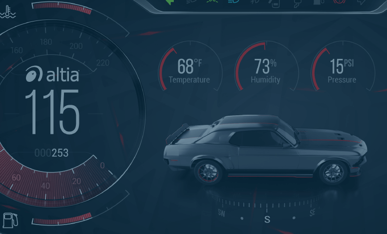 Instrument Cluster Featuring Altia Safety Monitor