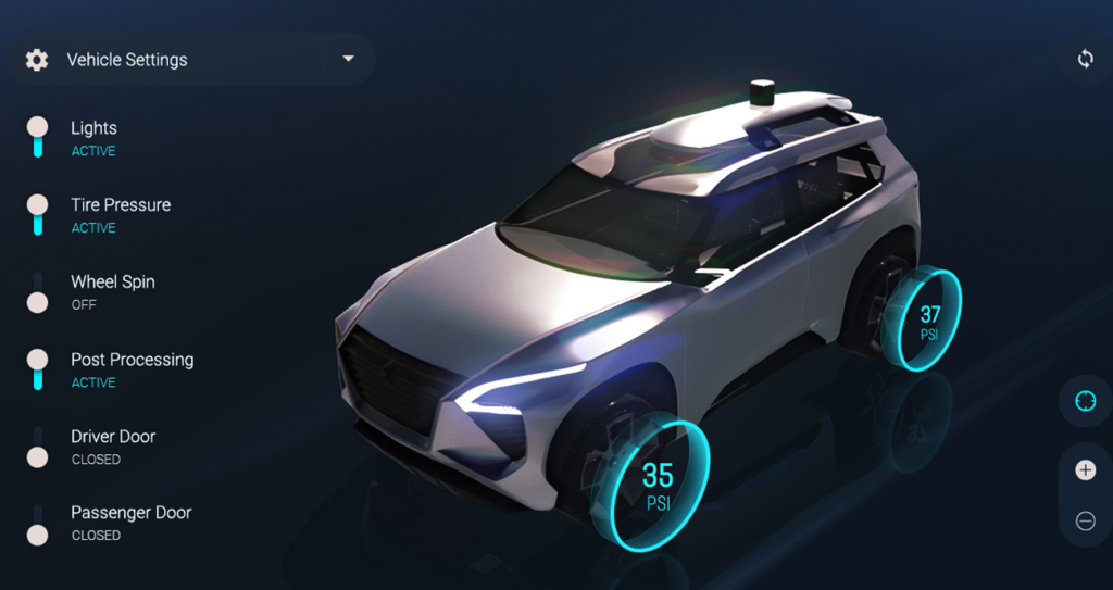 3D car in automotive cluster
