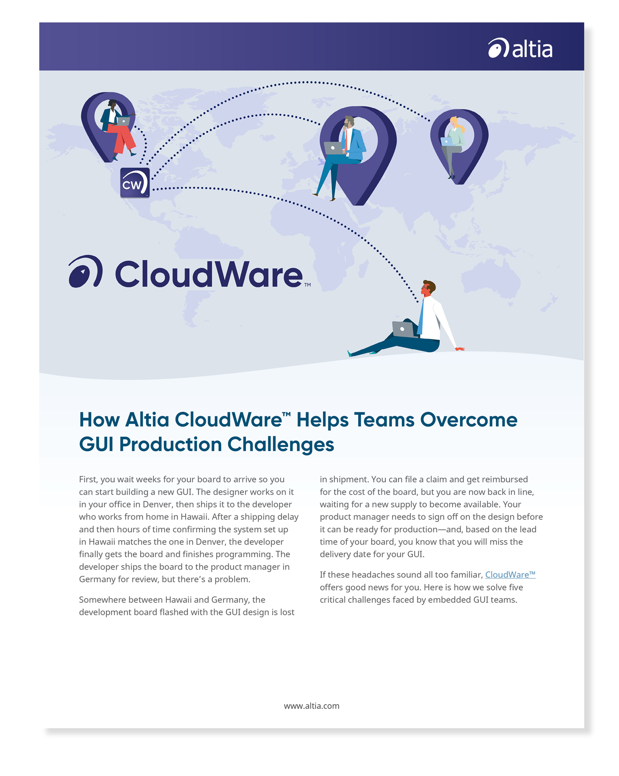 Altia CloudWare™ White Paper – Hilft Teams bei der Bewältigung von Herausforderungen bei der GUI-Produktion